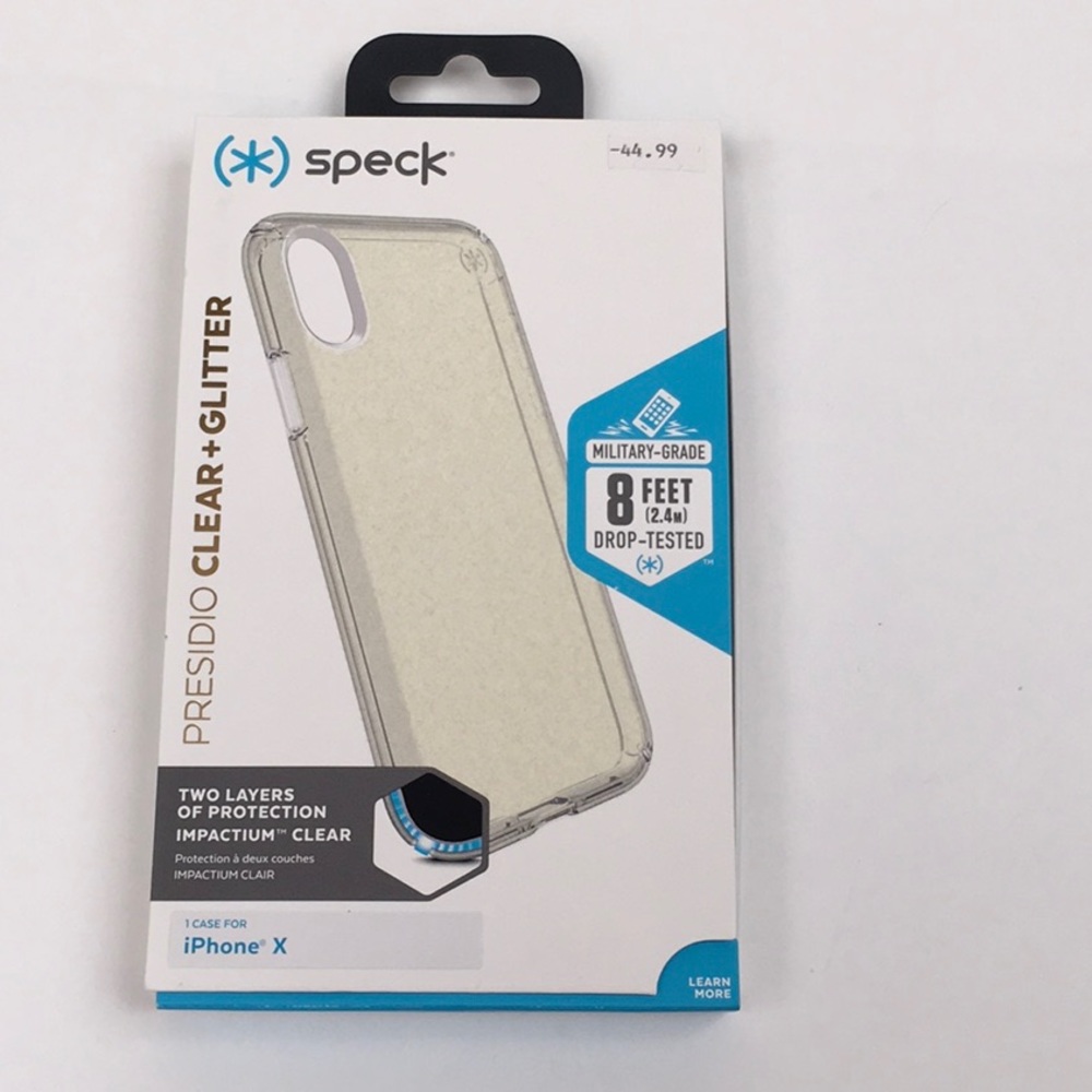 Speck Presidio Clear & Glitter Case for iPhone X